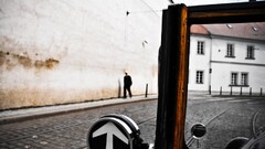 Car national geographic pavements cobblestone Vintage car white