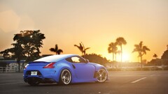 Car Nissan nissan 370z jdm sunset parking lot tuning sunlight