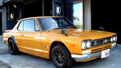Car Nissan orange cars vehicle Nissan Skyline C10