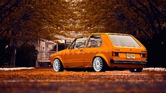 Car old car Volkswagen stance orange fall Volkswagen Golf
