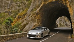Car subaru brz silver cars vehicle road front angle view Subaru