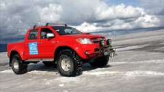 Car Toyota Hilux Toyota red cars clouds