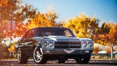 Car Trees road Chevelle SS