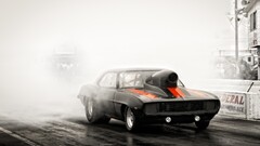 Car vehicle smoke black cars Funnycars drag racing