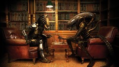 chess Books xenomorph creature predator (creature) cgi render