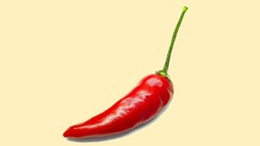 chilli peppers white background Beige