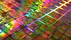 circuits wafer silicon colorful microchip Technology geometry it