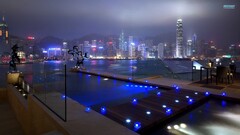 City night lights architecture Hong Kong cityscape long exposure