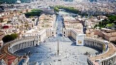 cityscape architecture building vatican city Rome aerial view