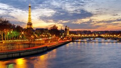 cityscape building France Paris Eiffel Tower City Lights seine