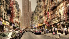 cityscape China Town building hdr street City