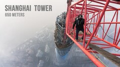 cityscape City tower Shanghai climbing bird's-eye view gopro Men