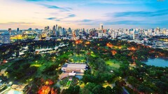 cityscape Park building Bangkok