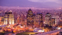 cityscape Santiago de Chile City Lights