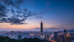 cityscape taipei 101 building