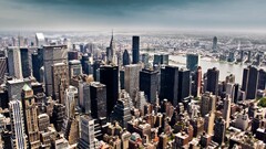cityscape tilt-shift building blurred new york city City urban