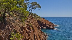 cliff coast Sea nature clear sky