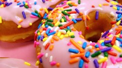 closeup donut dessert sprinkles food Sweets colorful
