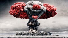 clown clouds bombs atomic bomb mushroom clouds digital art