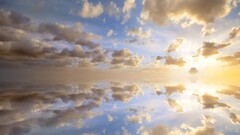 coast clouds reflection sky sunlight calm waters calm