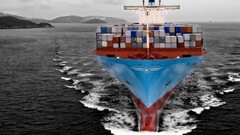 container ship Sea ship maersk waves merchant ship