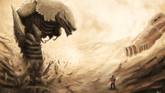 creature snake desert rock People debris fantasy art Kev-Art