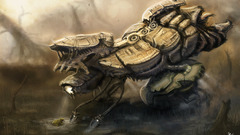 creature swamp frog Machine fantasy art Kev-Art
