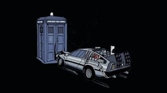 Crossover Back to the Future Doctor Who humor Time Machine Car