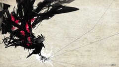 crow abstract Birds Animals Tokyo Ravens digital art
