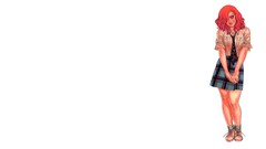 Cry For Dawn pinup models tie Minimalism artwork Women