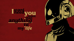 daft punk Music helmet red background Typography mixed fonts