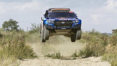 Dakar race Volkswagen vehicle rally cars jumping Car Airborne
