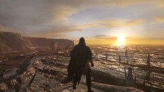 dark souls ii sunset Mountains Sea ruin Undead video games