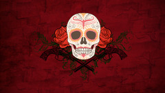 Dia de los Muertos Flowers rose artwork