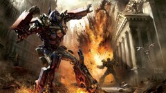 digital art artwork fantasy art Transformers destruction fan art