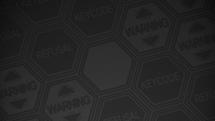 digital art hexagon warning signs gray