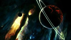 digital art Space planet planetary rings space art