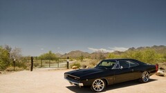 dodge charger Car black cars vehicle landscape pop-up headlights
