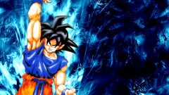 Dragon Ball Dragon Ball Z son goku anime boys arms up dark hair