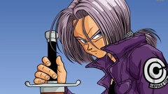 Dragon Ball Z Anime Trunks (character) angry sword anime boys