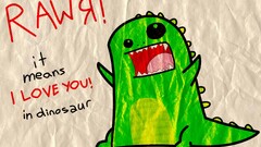 drawing Dinosaurs humor wrinkled paper