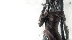 dreadlocks Women gas masks artwork anime girls Simple Background