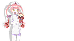 Ebola-chan 4chan anime girls Simple Background Anime skull