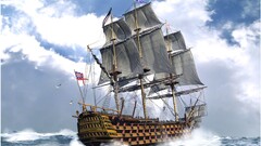 England sailing ship Sea ship clouds vehicle artwork man-of-war