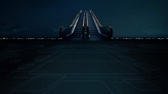 escalator digital art artwork dark night