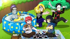 fan art hoshigaki kisame swimming pool deidara Sasori tobi