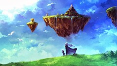fantasy art floating island video games landscape chrono trigger