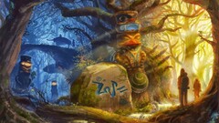 fantasy art forest artwork totem