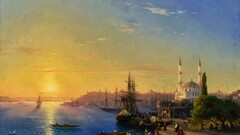 fantasy art painting boat coast Ivan Aivazovsky classic art
