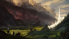 fantasy art the lord of the rings landscape artwork Mordor